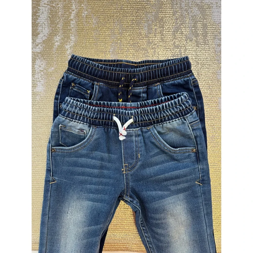 CAT & JACK Toddler Boys Pull-On Skinny Jeans Bundle Elastic Waist Stretch 4T